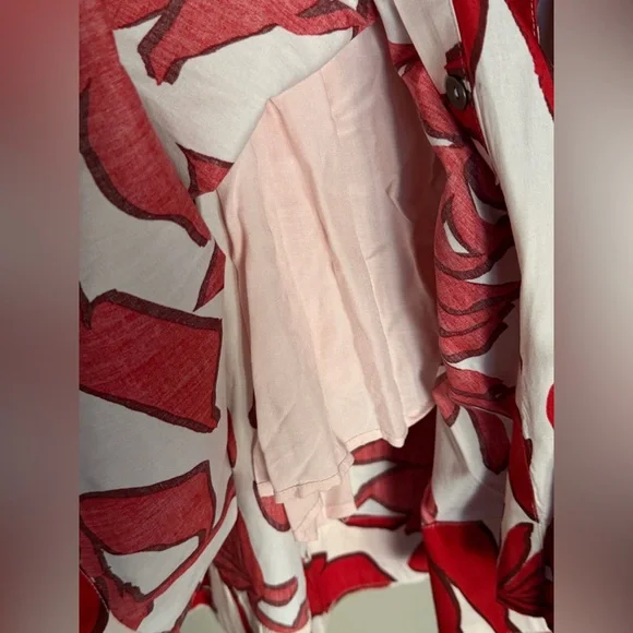 Printed Shirt Dress by Maeve for Anthropologie Red Size 1X - Picture 8 of 16